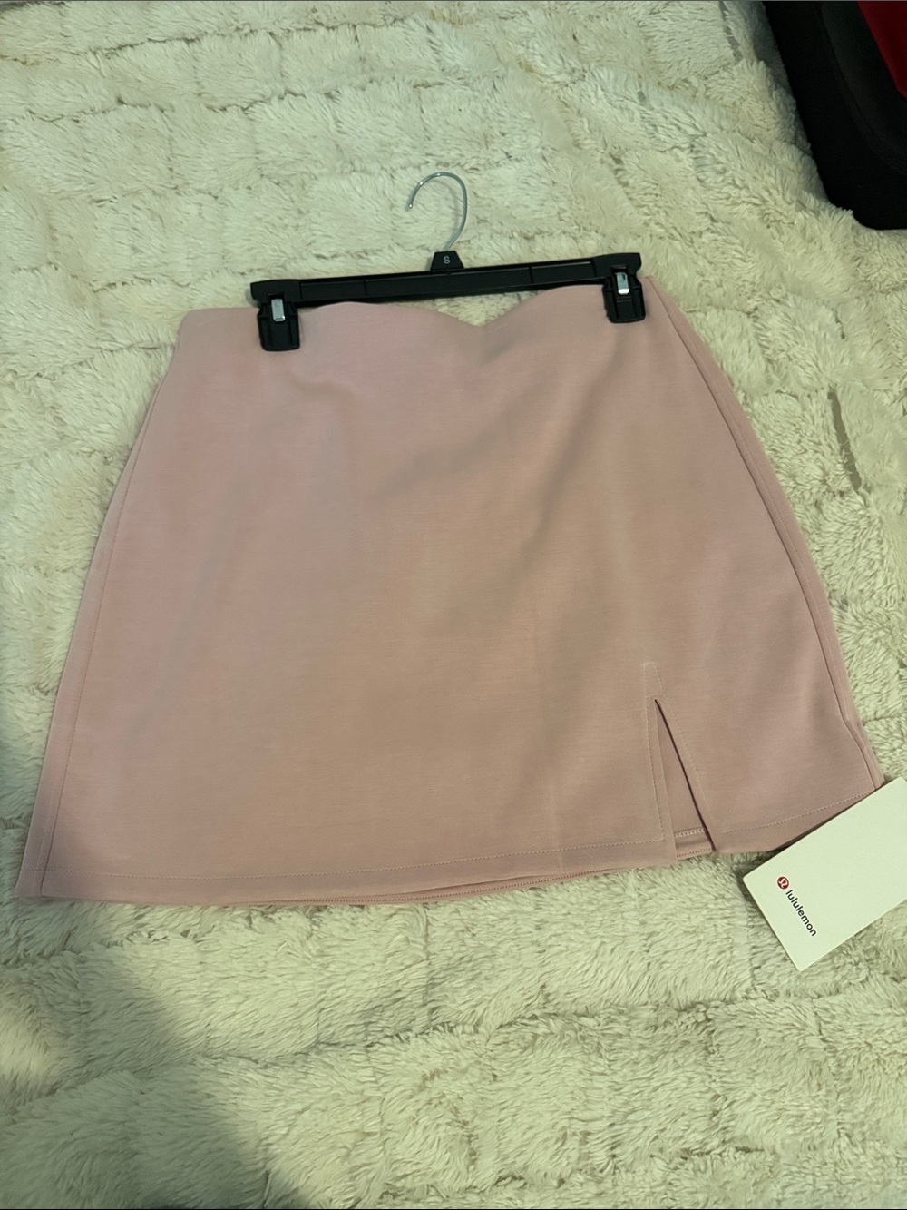 lululemon athletica Soft Blush Pink Mini Skirt with Front Notch
